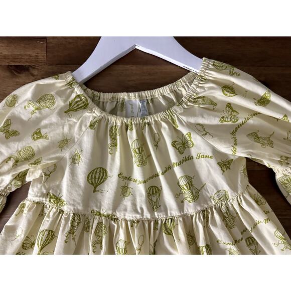 Matilda Jane Paint By Numbers Cream Gold Purple Blue Limelight Peasant Top 6 - Picture 3 of 9